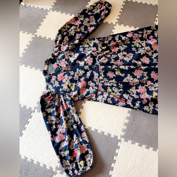 Printed Jeans Maternity Dress - Picture 3 of 4